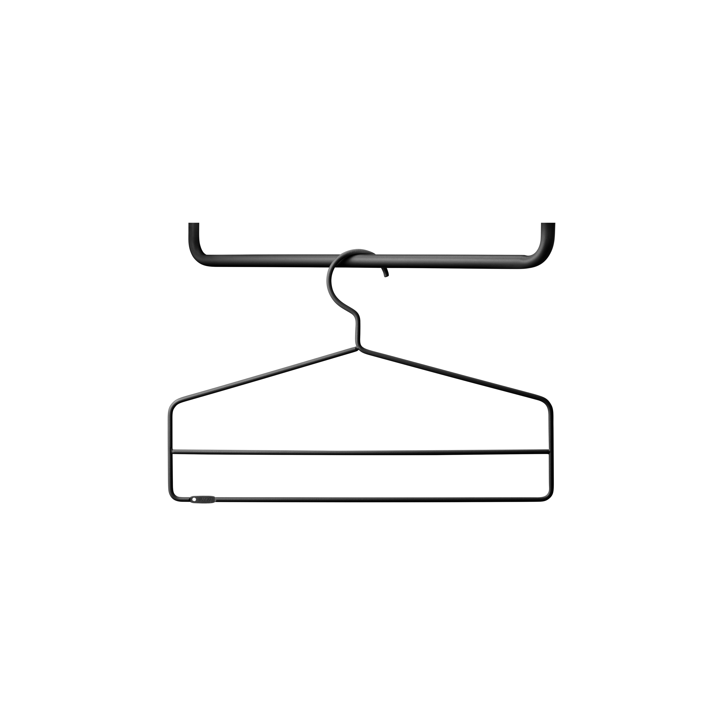 String System: Coat Hanger + Set of 4 + Black