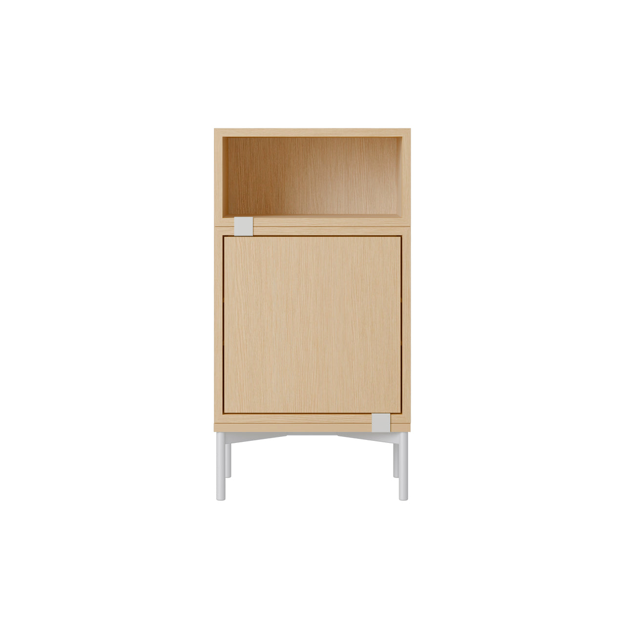 Stacked Storage System: Bedside Table - Quick Ship + Configuration 2 + Oak