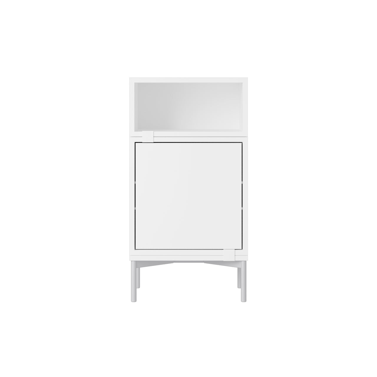 Stacked Storage System: Bedside Table - Quick Ship + Configuration 2 + White
