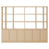 Stacked Storage System: Office Storage - Quick Ship + Configuration 2 + Oak