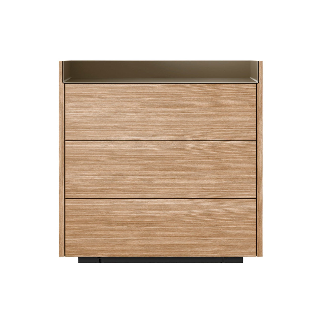 Stockholm STH012 Chest of Drawers: Composition 1 + Whitened Oak + Anodised Aluminum Bronze + Black