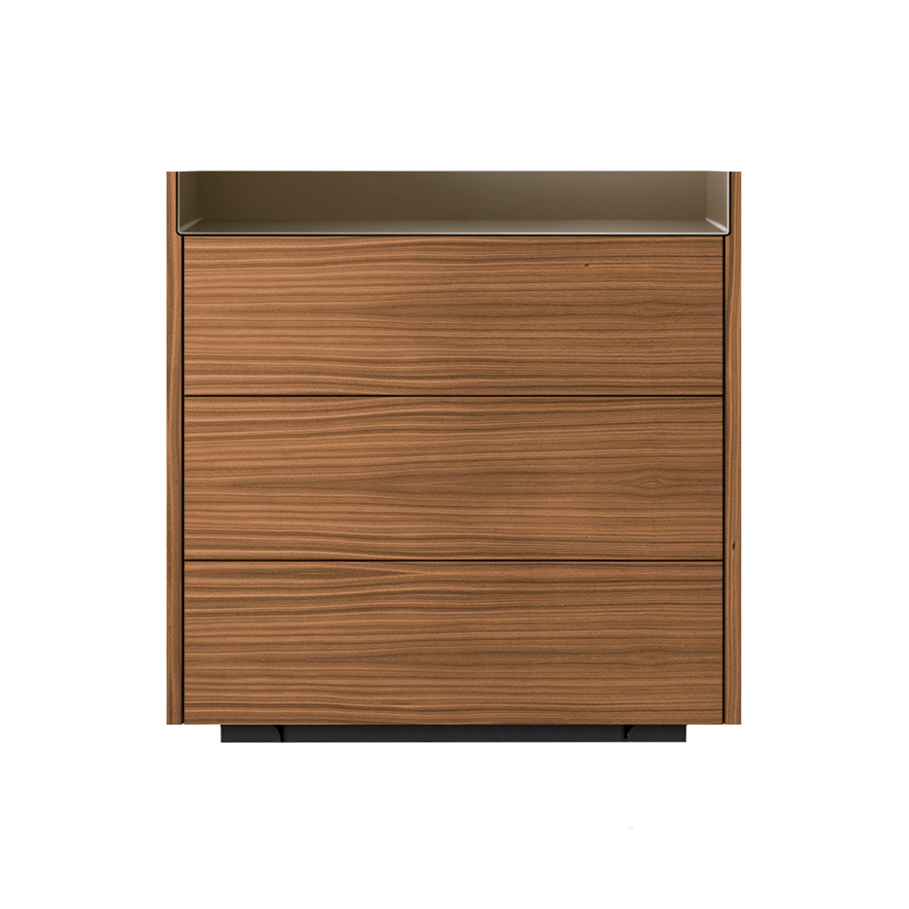 Stockholm STH012 Chest of Drawers: Composition 1 + Super-Matt Walnut + Anodised Aluminum Bronze + Black
