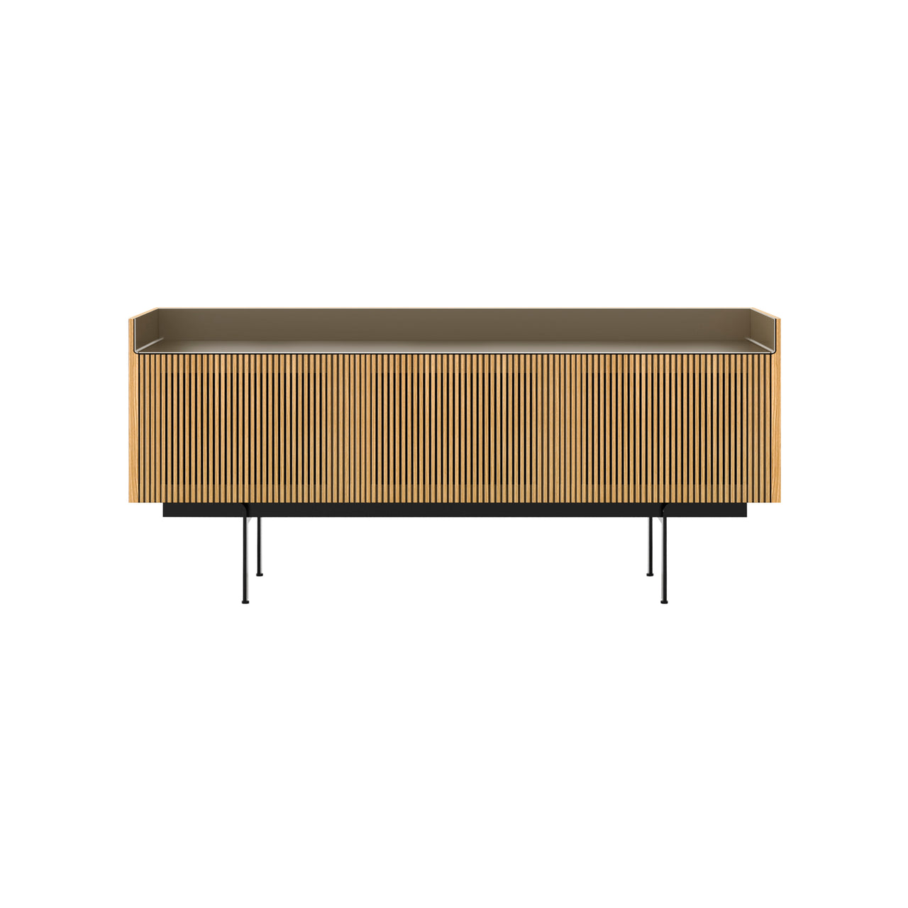 Stockholm Technic Sideboard: STH304 + Super-Matt Oak + Anodized Aluminum Bronze + Black