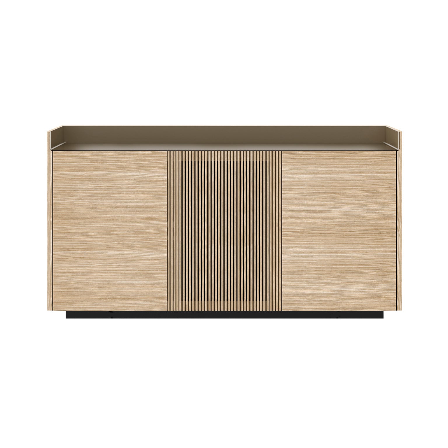 Stockholm STH334 Cupboard: Composition 1 + Whitened Oak + Anodized Aluminum Bronze + Black