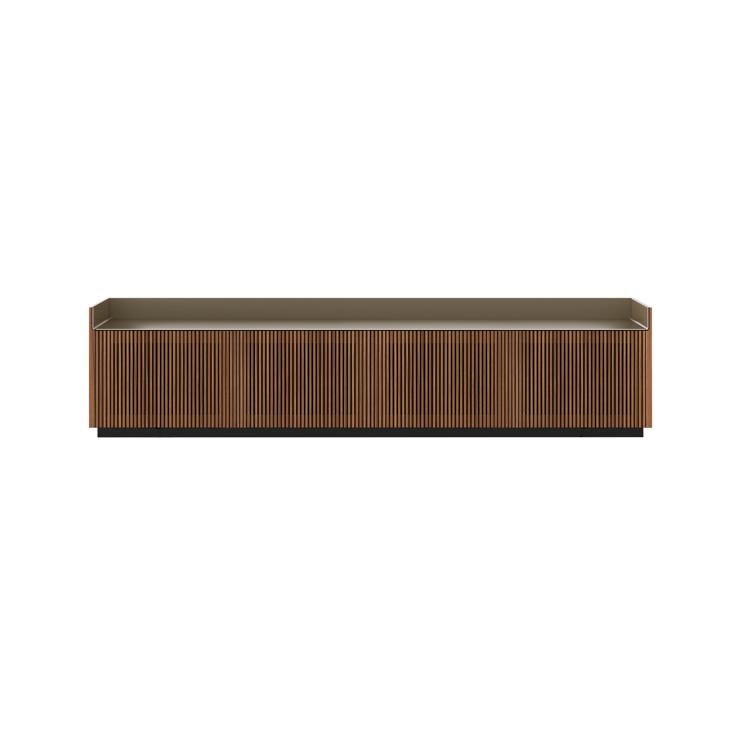 Stockholm STH404 Technic Sideboard: Composition 1 + Super-Matt Walnut + Anodized Aluminum Bronze + Black
