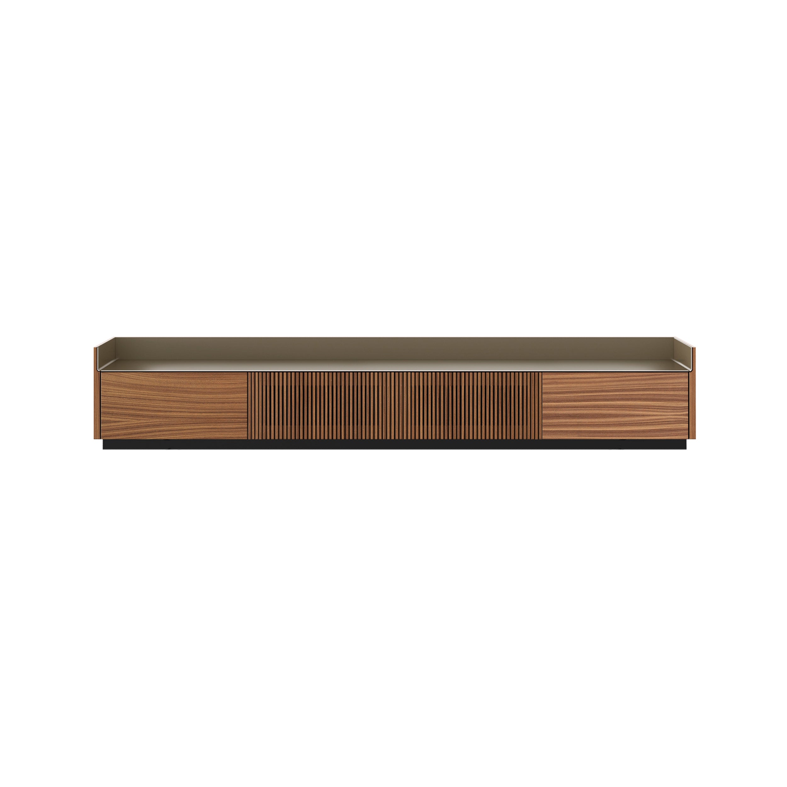 Stockholm STH453 Slim Sideboard: Composition 1 + Super-Matt Walnut + Anodized Aluminum Bronze + Black