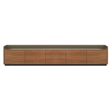 Stockholm STH503 Sideboard: Composition 1 + Super-Matt Walnut + Anodized Aluminum Bronze + Black