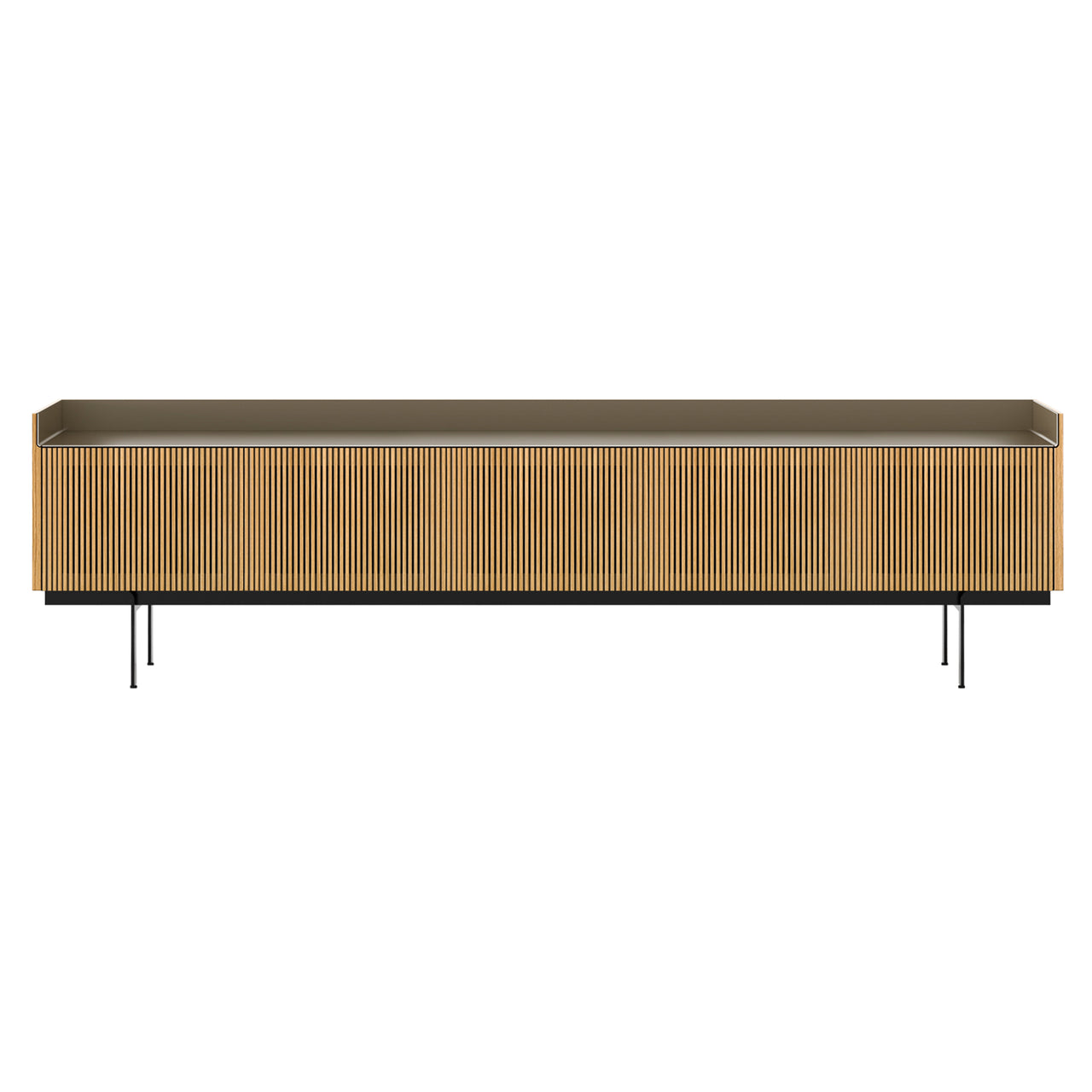 Stockholm Technic Sideboard: STH507 + Super-Matt Oak + Anodized Aluminum Bronze + Black