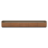 Stockholm STH553 Slim Sideboard: Composition 1 + Super-Matt Walnut + Anodized Aluminum Bronze + Black