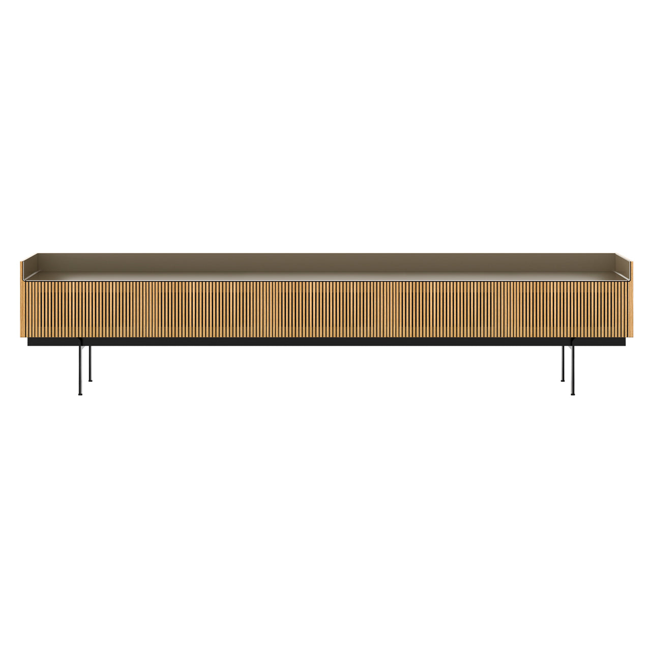 Stockholm Slim Sideboard: STH557 + Super-Matt Oak + Anodized Aluminum Bronze + Black