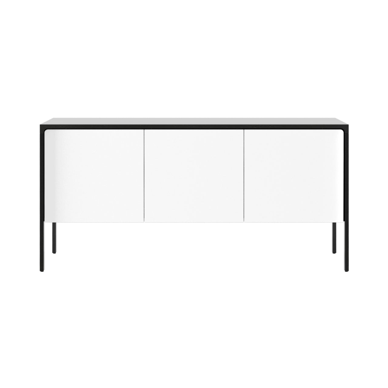 Tactile Sideboard: TAC210 + White Texturised Lacquered + Ebony Stained Oak