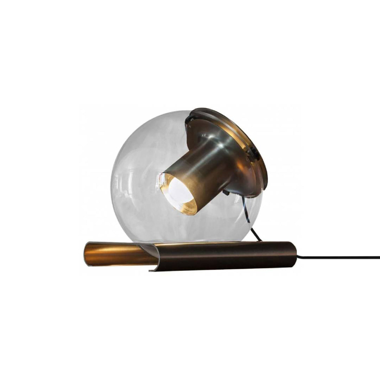 The Globe Table Lamp: Satin Gold + Anodic Bronze