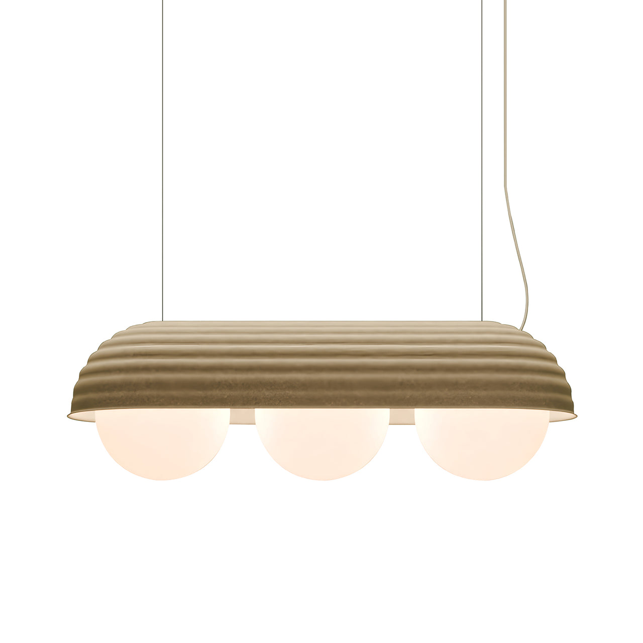 Bon Triple Pendant: Olive Green + White