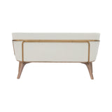 Utility Lounge Chair with Full Back: 2 Seater + Soaped Walnut