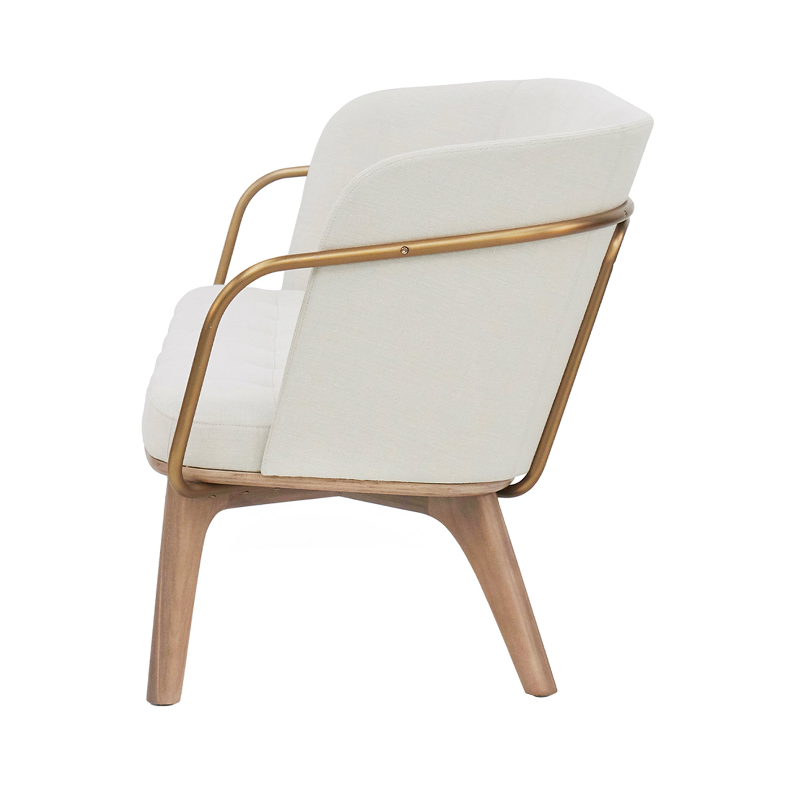 Utility Lounge Chair with Full Back: 2 Seater + Soaped Walnut