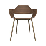 Showtime Chair with Metal Base: Seat Upholstered + Beige
