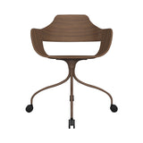 Showtime Chair with Wheel: Walnut + Pale Brown