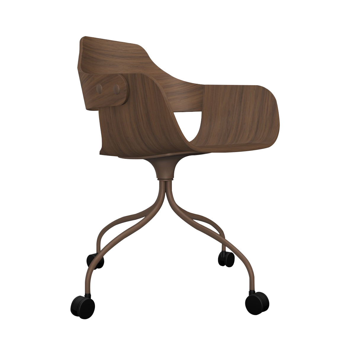 Showtime Chair with Wheel: Walnut + Pale Brown