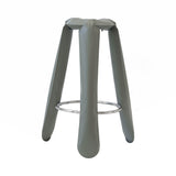 Plopp Bar Stool: Moss Grey Matt Steel