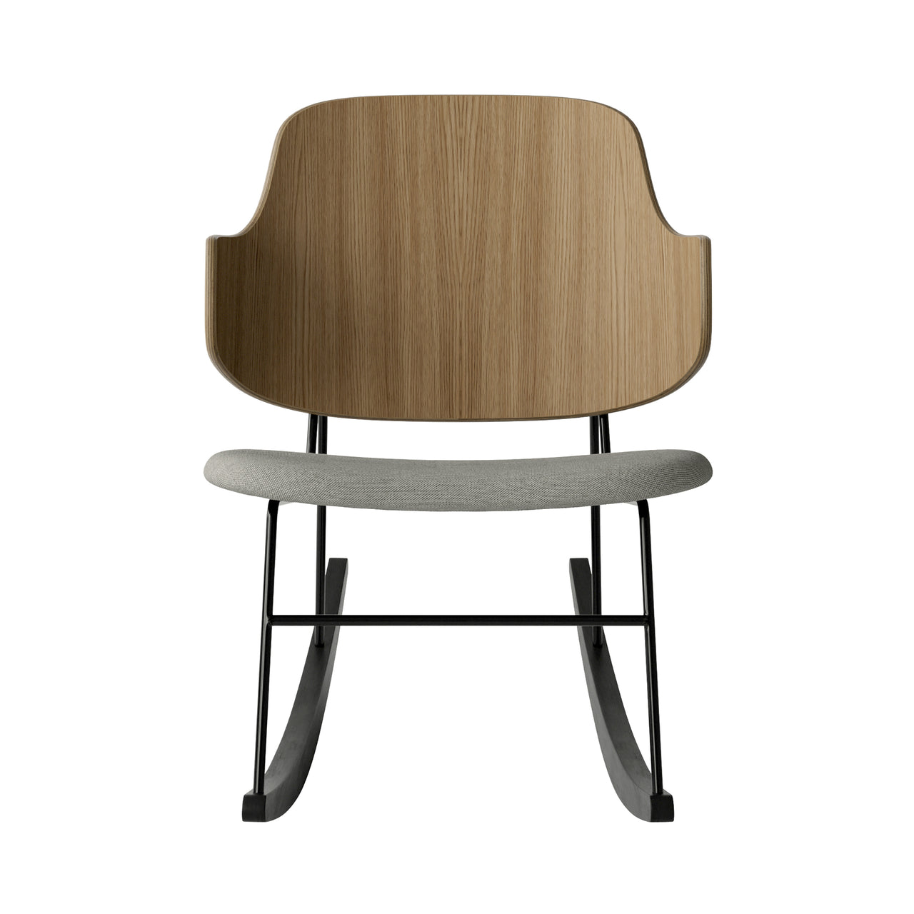 The Penguin Rocking Chair: Upholstered + Natural Oak + Re-wool 0218