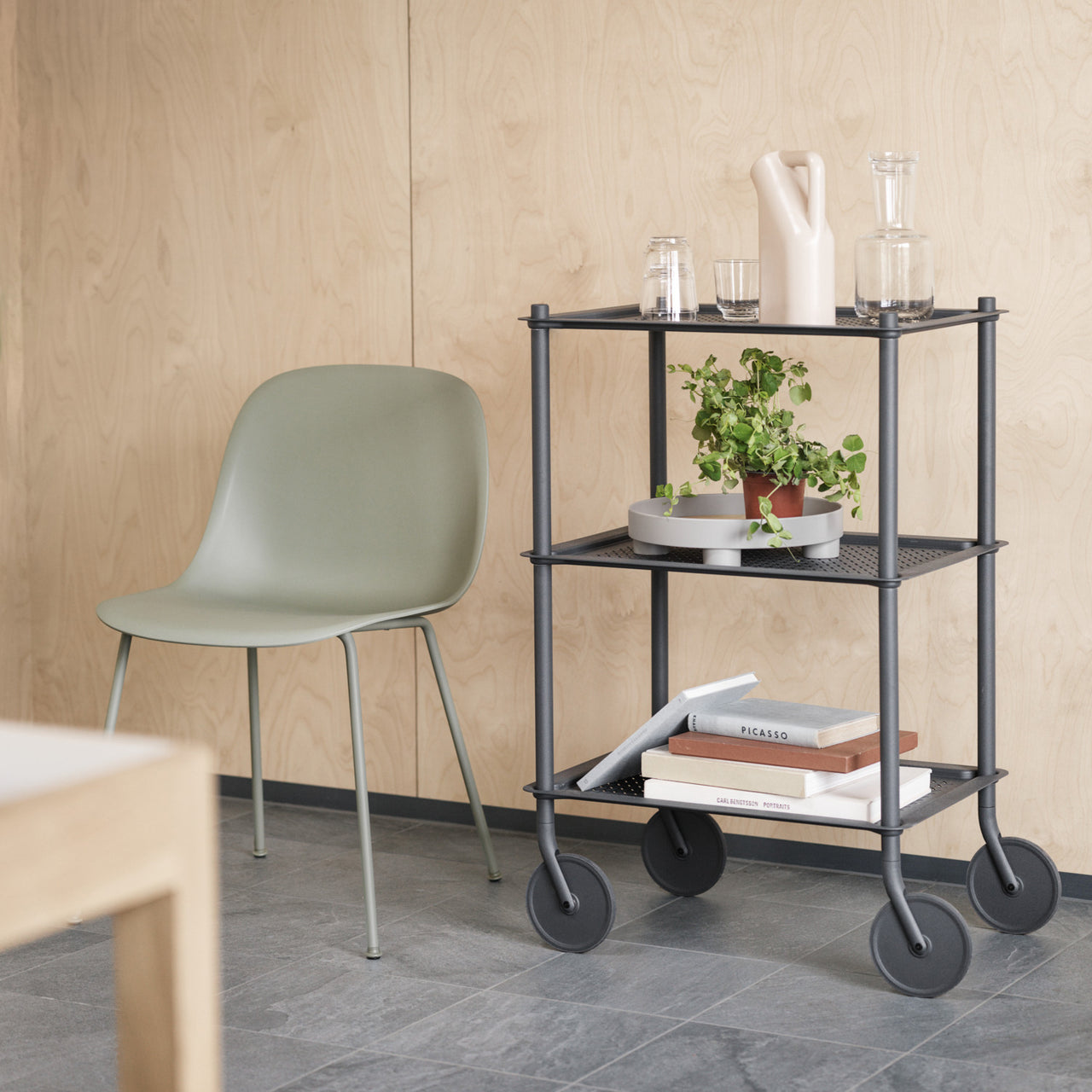 Fiber Side Chair: Tube Base + Recycled Shell
