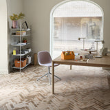 Fiber Side Chair: Swivel Base with Return + Recycled Shell + Upholstered