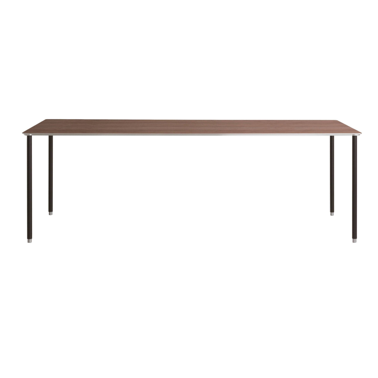 Tee Table: Rectangular + Walnut + Black