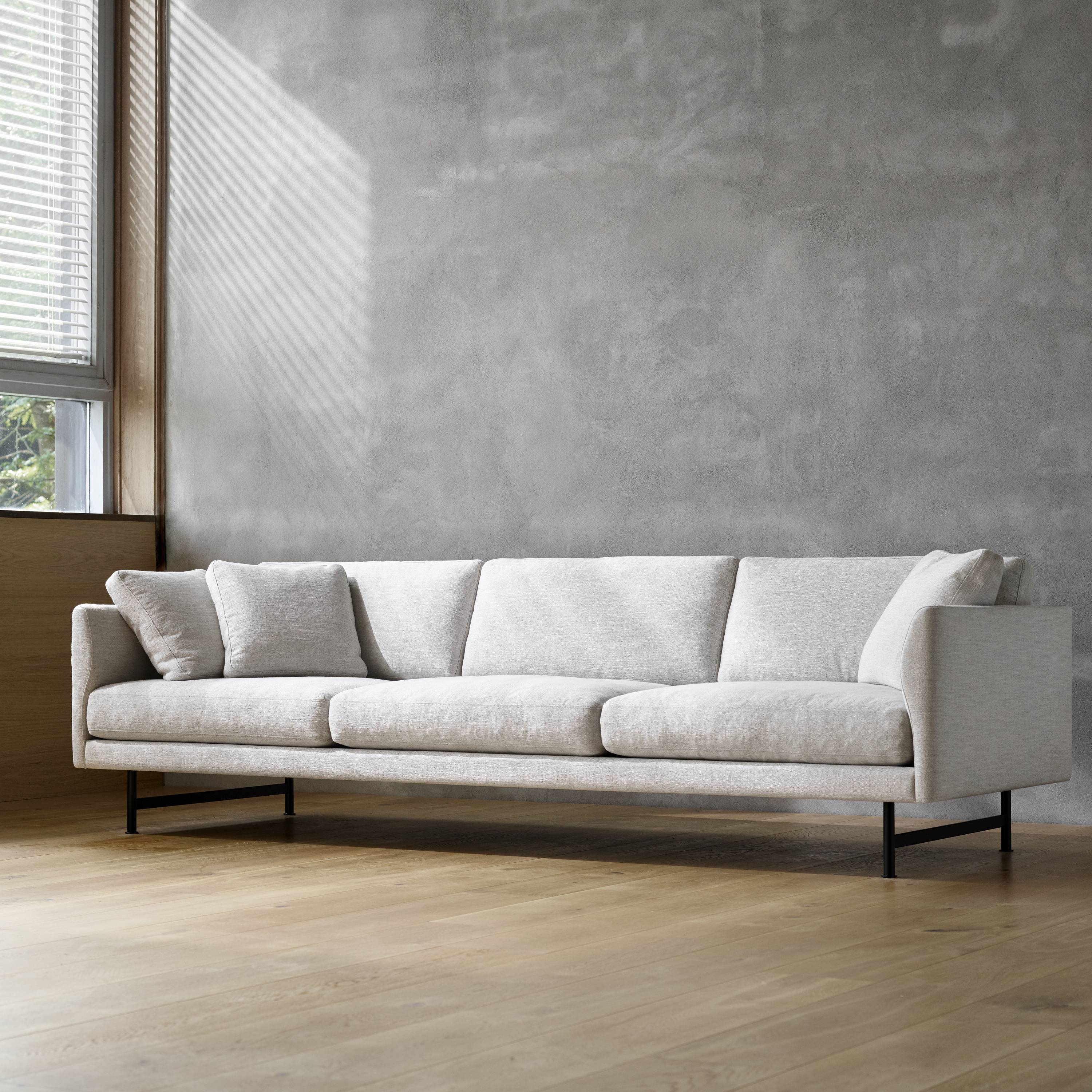 Calmo 3 Seater Sofa: Metal Base