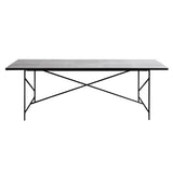 Dining Table 230: Black + White Marble
