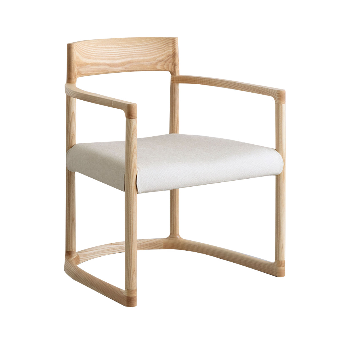 Sweepy Lounge Chair: Upholstered + Natural Ash