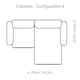 In Situ Modular Sofa: 2 Seater + Configuration 4