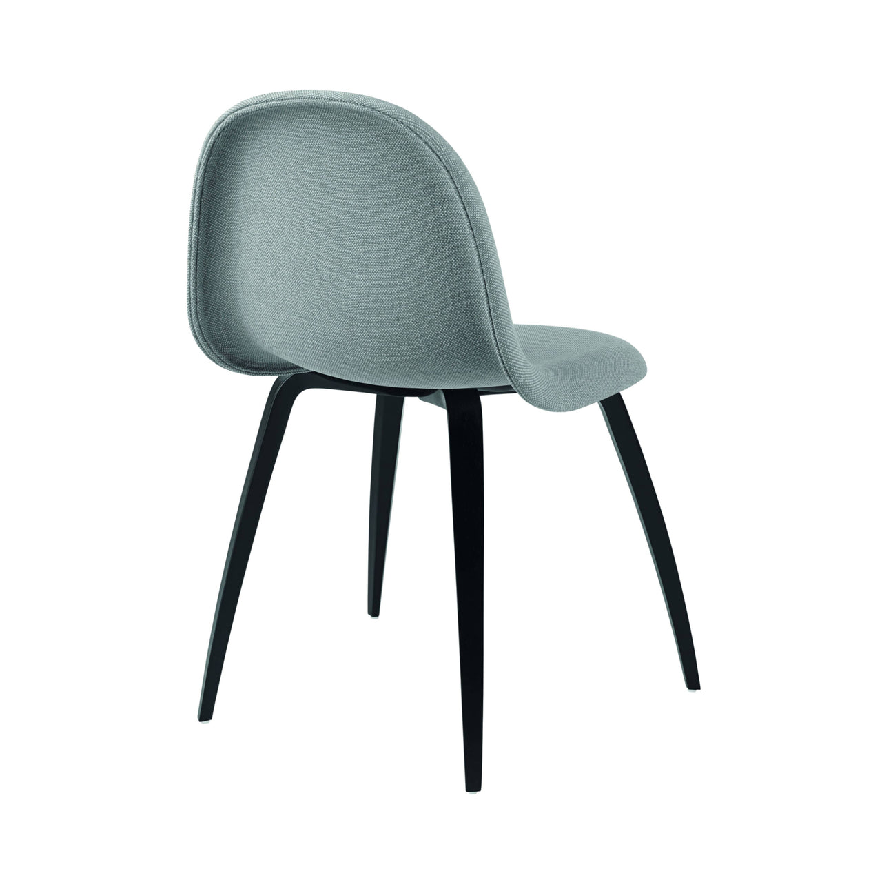 3D Dining Chair: Wood Base + Full Upholstery + Black Stained Beech