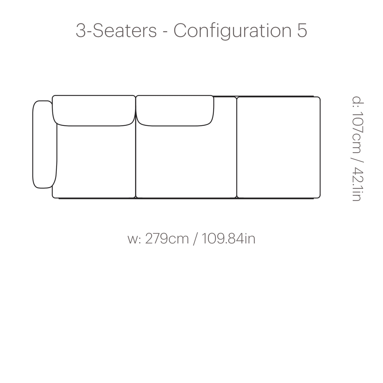 In Situ Modular Sofa: 3 Seater + Configuration 5