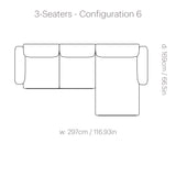 In Situ Modular Sofa: 3 Seater + Configuration 6