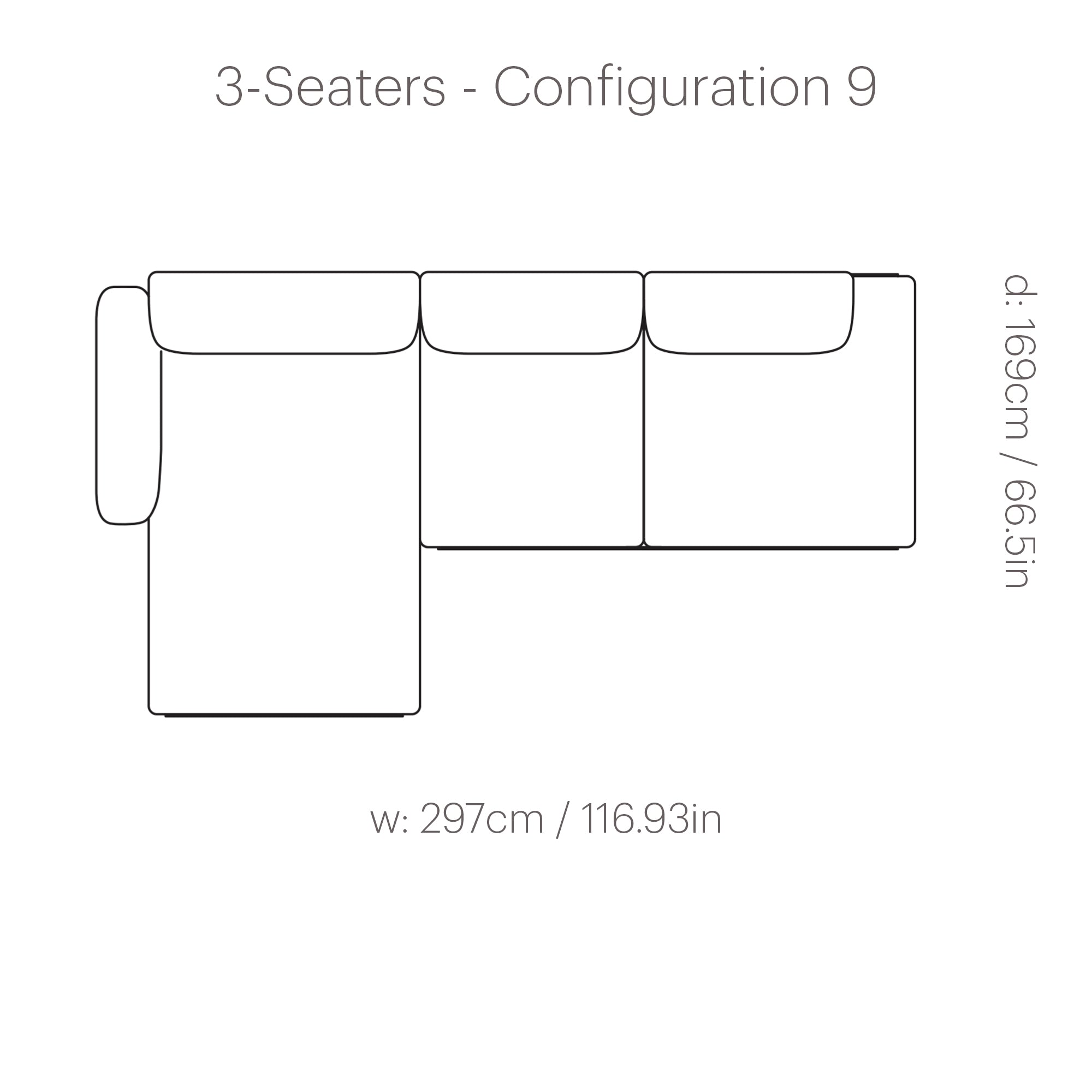 In Situ Modular Sofa: 3 Seater + Configuration 9
