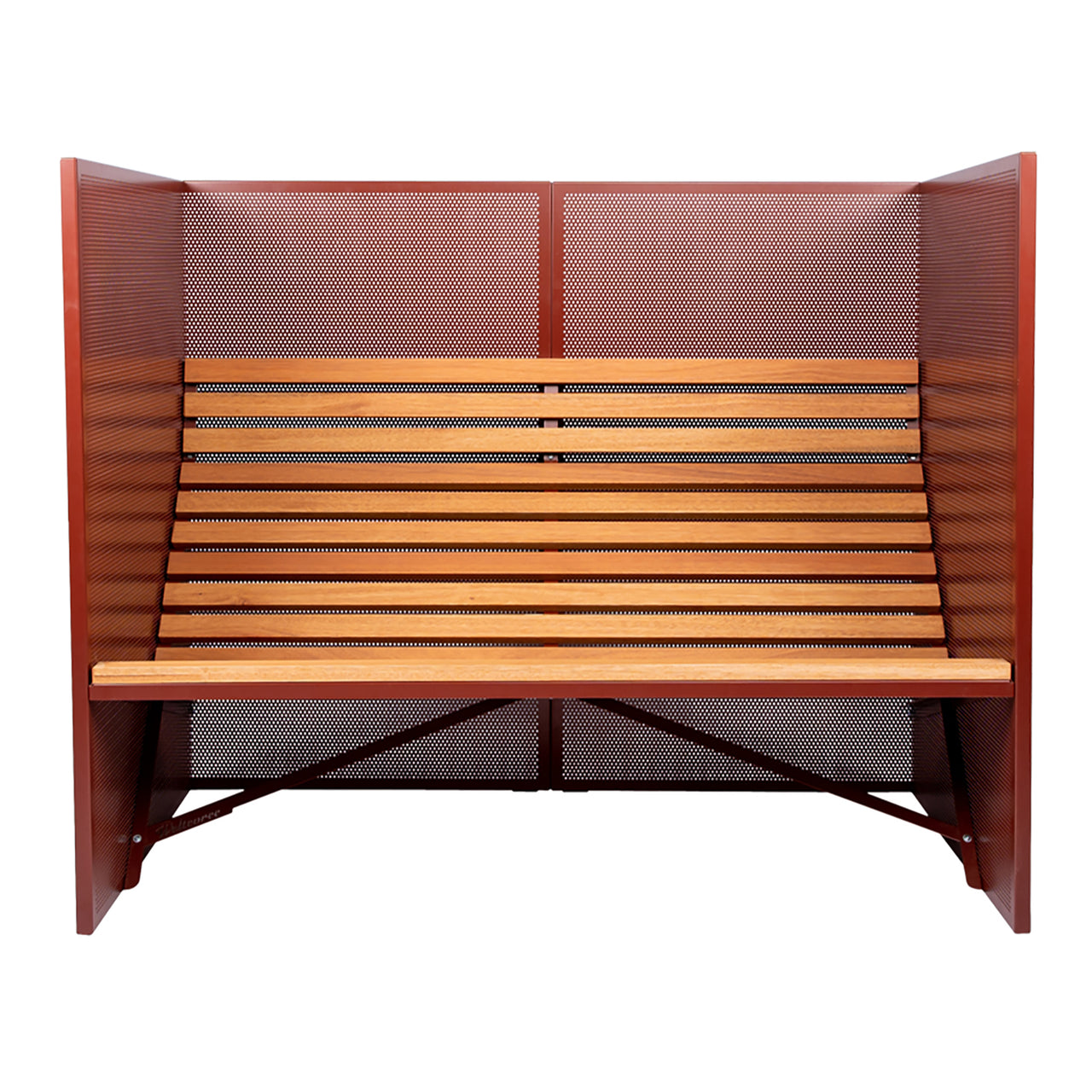 Patio Bench: High + Oxide Red
