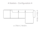 In Situ Modular Sofa: 4 Seater + Configuration 4