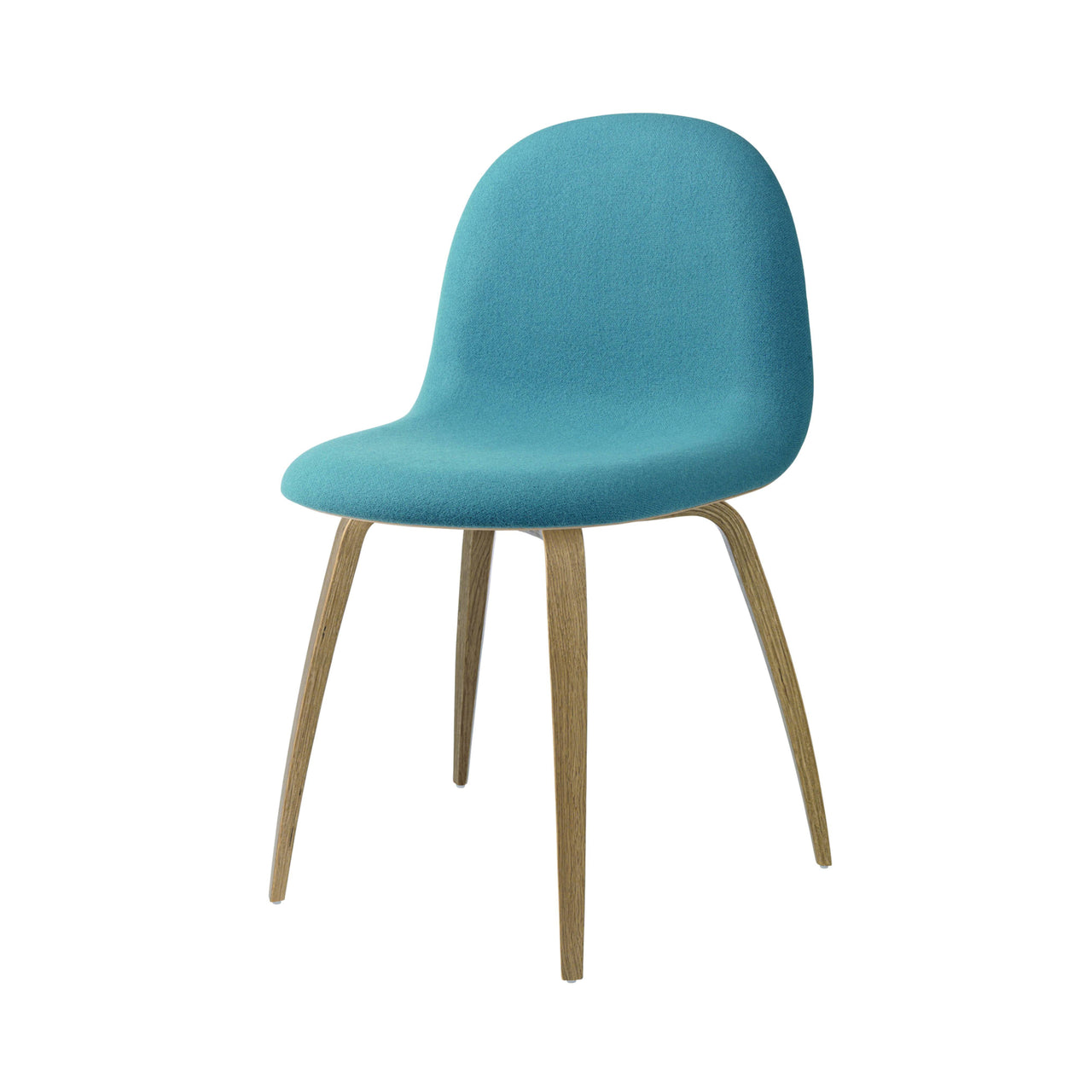 3D Dining Chair: Wood Base + Full Upholstery + Oak