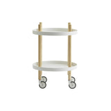 Block Table Cart: Round + White