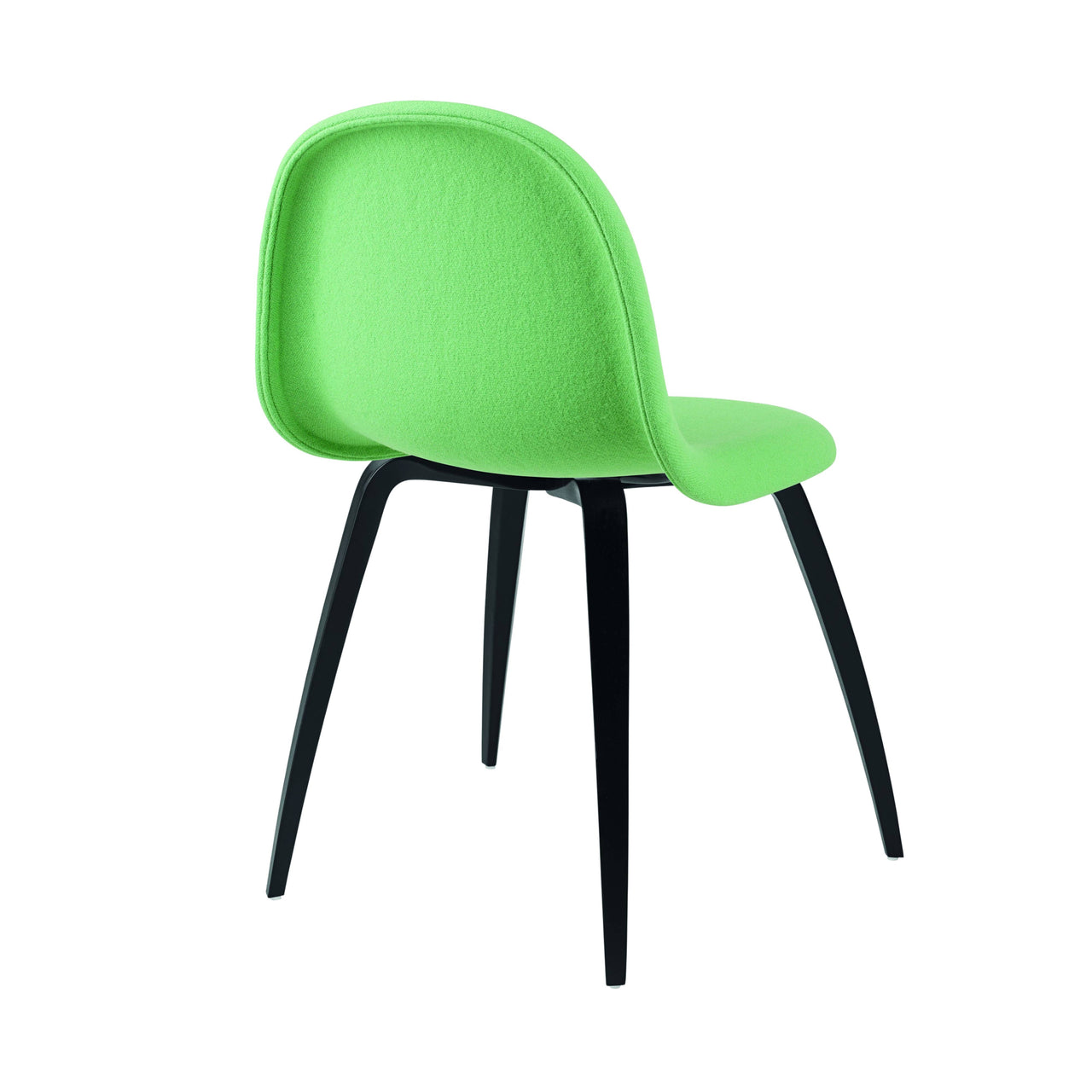 3D Dining Chair: Wood Base + Full Upholstery + Black Stained Beech