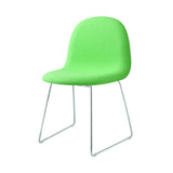 3D Dining Chair: Sledge Base + Full Upholstery + Chrome