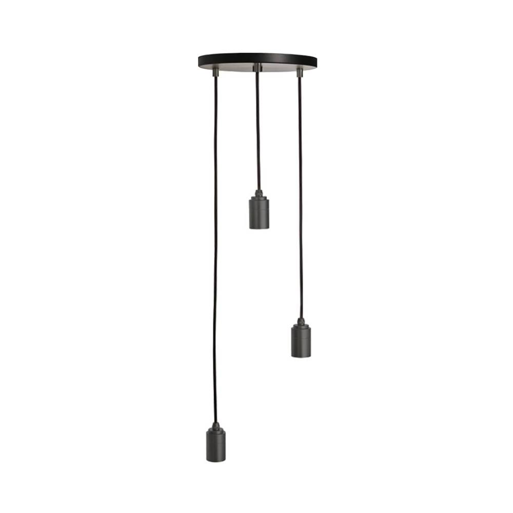 Triple Pendant: Black + Graphite