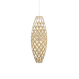 Hinaki Pendant Light: Medium + Bamboo + White