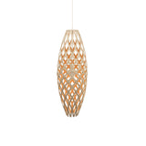 Hinaki Pendant Light: Medium + Bamboo + Orange + White