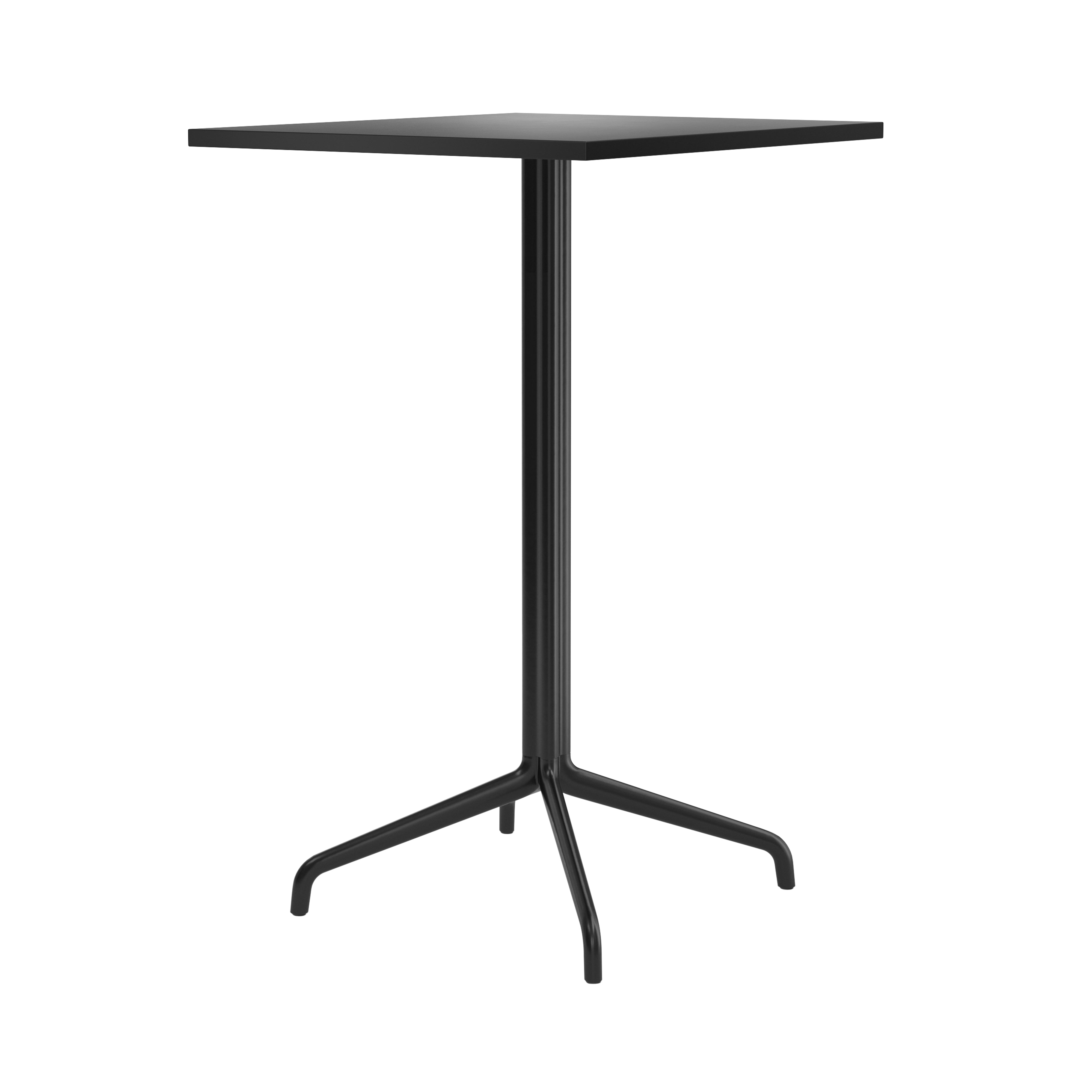 Harbour Column Square Bar + Counter Table: Bar + Charcoal Linoleum + Star