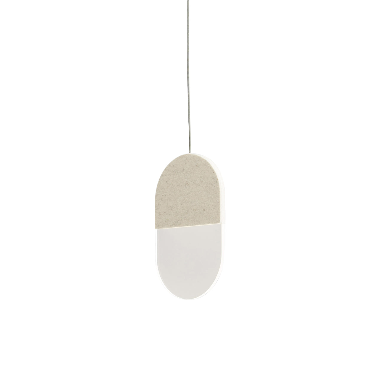 Slab P20 Pendant Light: 1 + White Wool