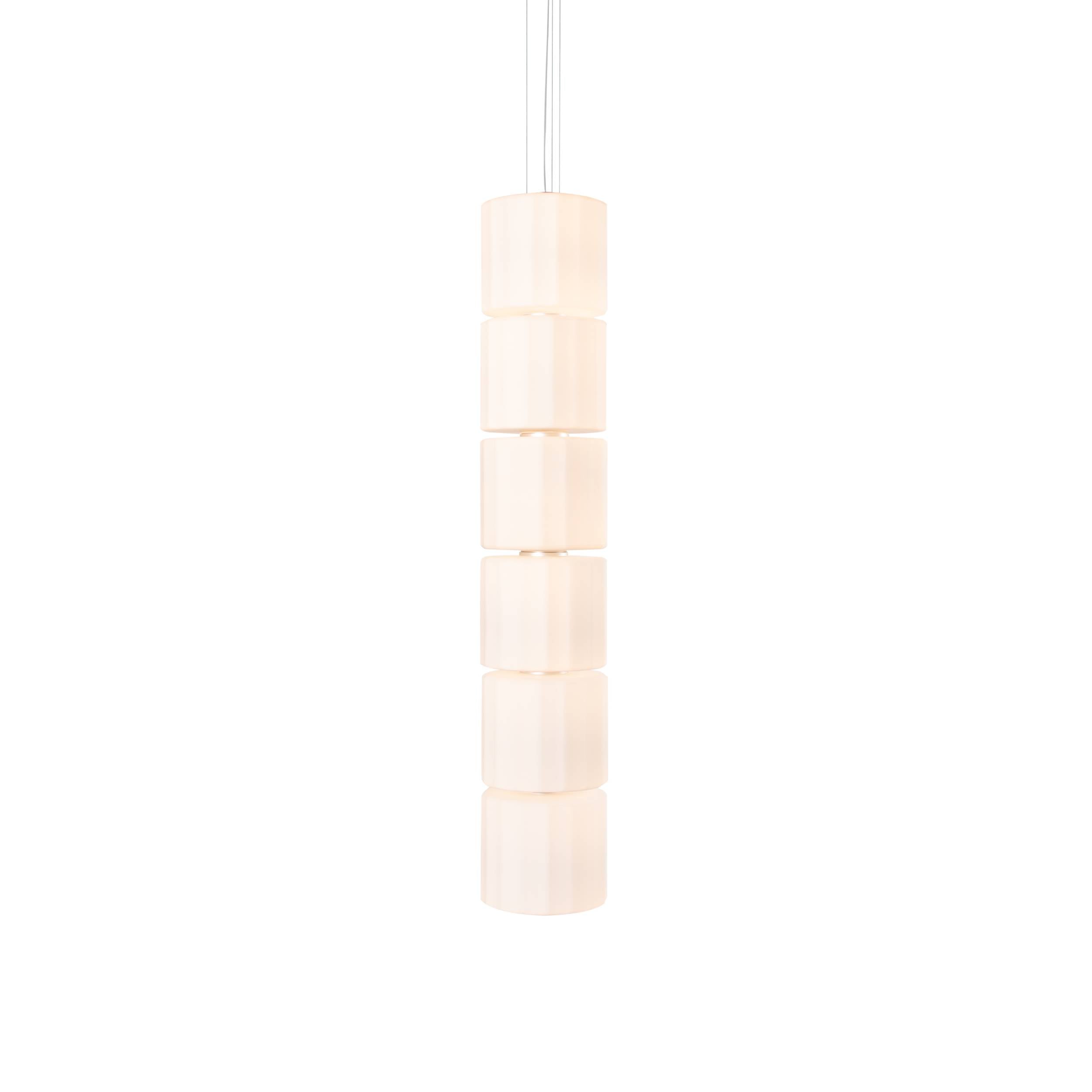 Column 300 Vertical Pendant: 6 Units + Ivory