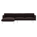 Outline Sofa Chaise Lounge: Left + Polished Aluminum