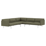Outline Corner Sofa: Polished Aluminum