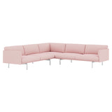 Outline Corner Sofa: Polished Aluminum